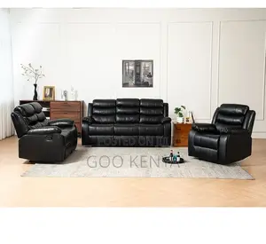 Home Sofa; Luxury 1-2-3 Recliner Sofa Set With Modern Leather Design