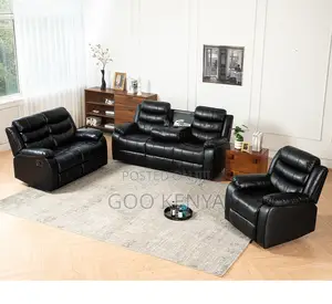 Home Sofa; Luxury 1-2-3 Recliner Sofa Set With Modern Leather Design