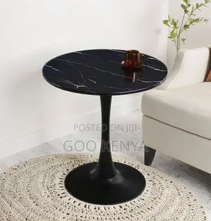 Dining Table; Luxury Tulip Style Round Coffee Table With Marble Top
