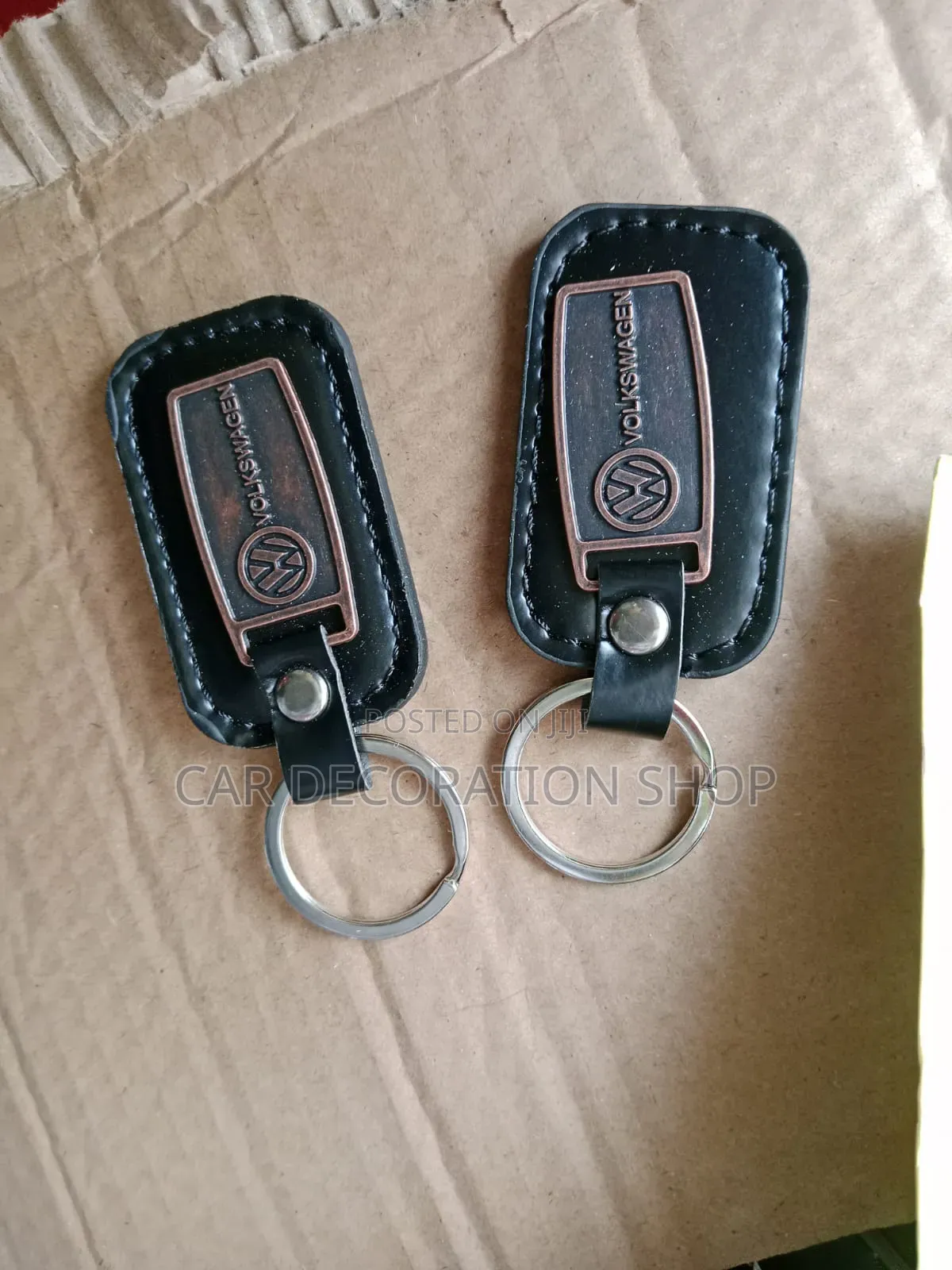 1pc Volkswagen Leather Moulded Key Chain