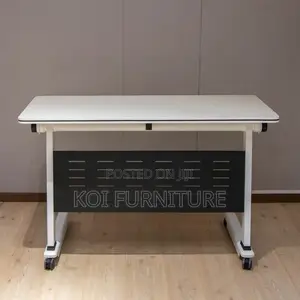 Office Table; 1200mm White Foldable Home Office Training Table