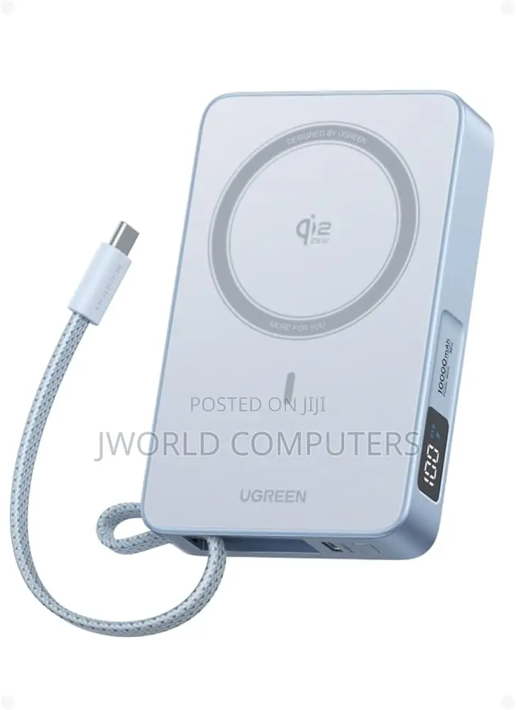 Ugreen Magflow 10000mah Magnetic Wireless Power Bank (20w)-Space