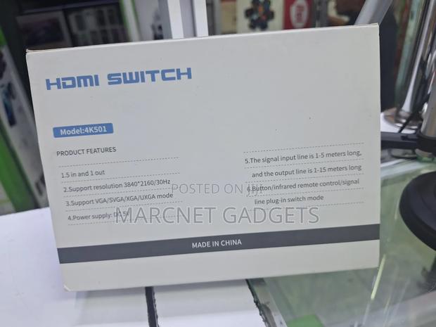 Hdmi Switch 5 Port Hdmi 3d Switch 5 Input 1 Output - thumbnail 2