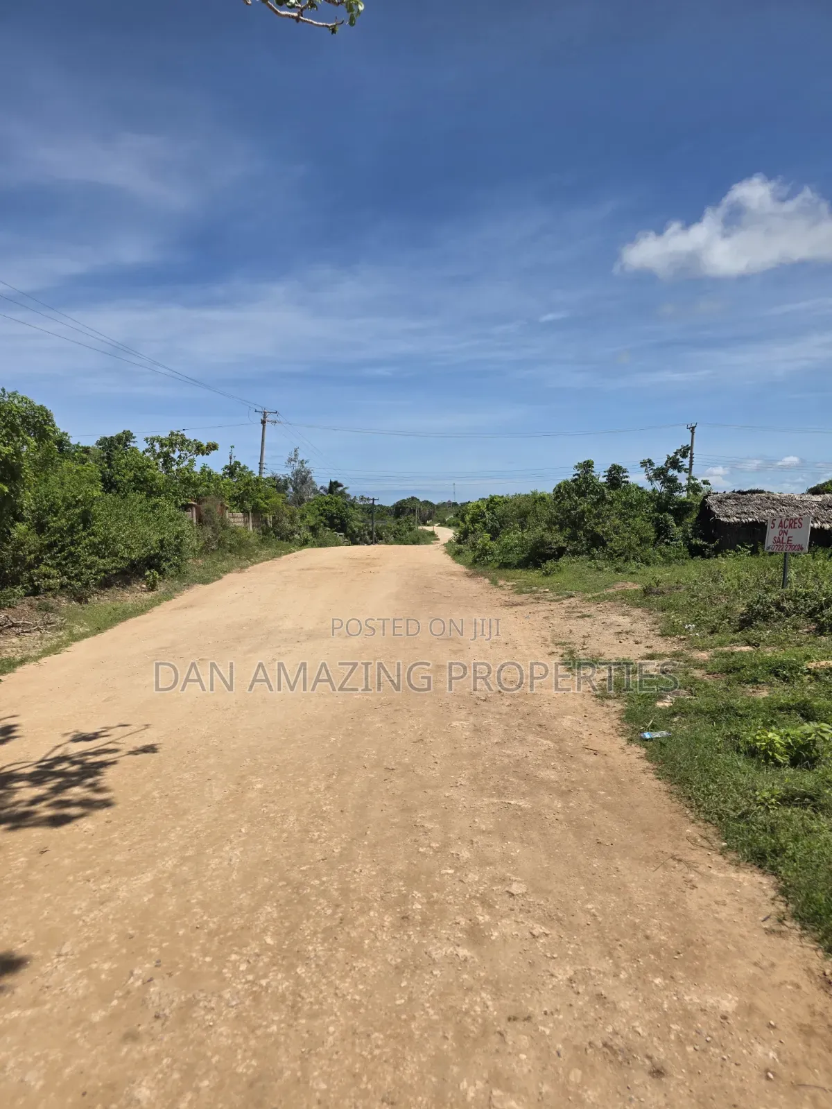 5 Acres For Sale As A Block In Diani Galu Kinondo 2nd Row From Beach
