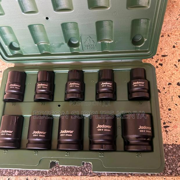 Socket Set Jadever 10pcs 1/2" Inch Impact Sockets Set Impact Wrench - thumbnail 2