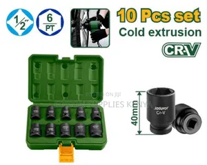 Socket Set Jadever 10pcs 1/2" Inch Impact Sockets Set Impact Wrench