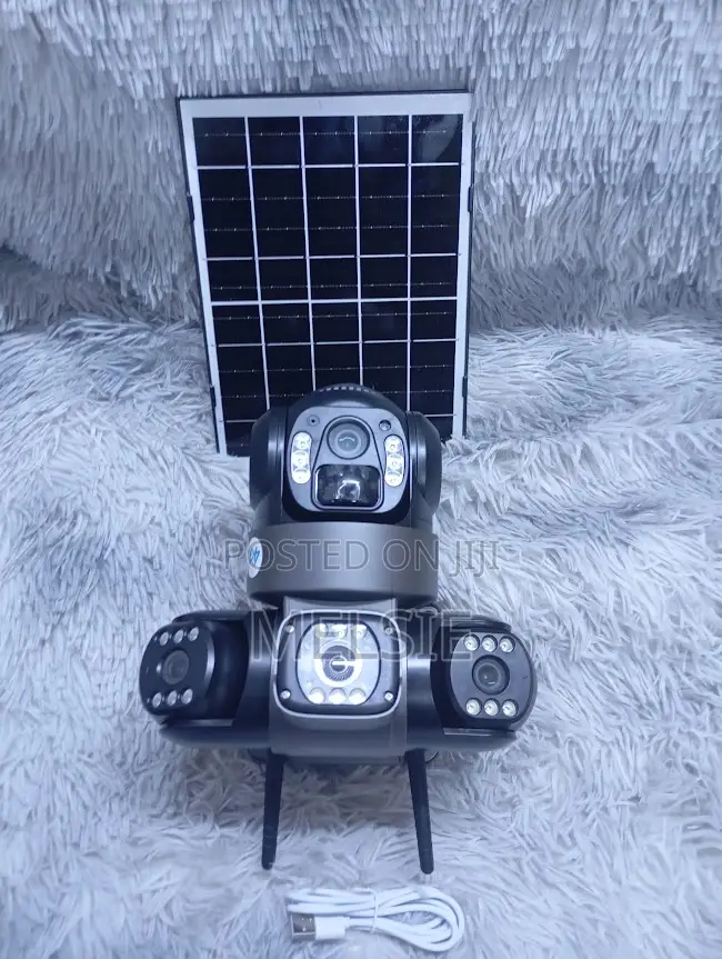 Solar Powered 4g Surveillance 3 Lens 360