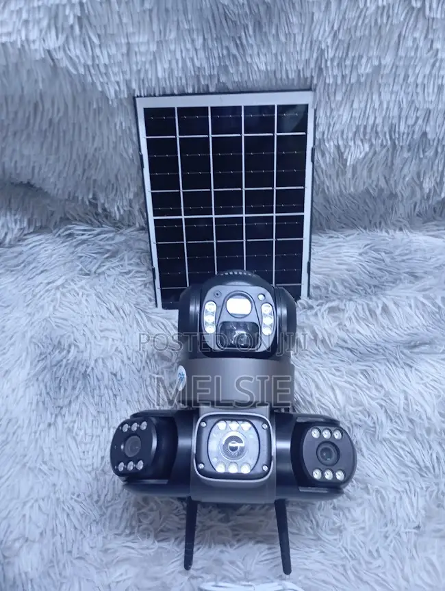 Solar Powered 4g Surveillance 3 Lens 360
