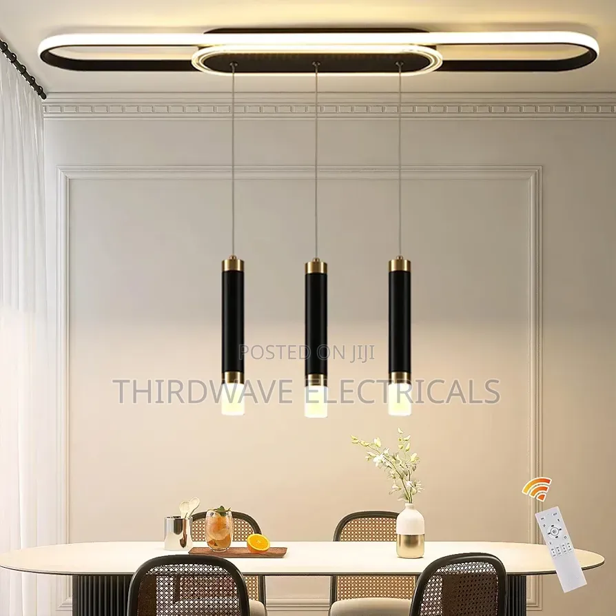 Generic Ivy Bronx Muscato 3-Light Cluster Cylinder Led Pendant Light 8