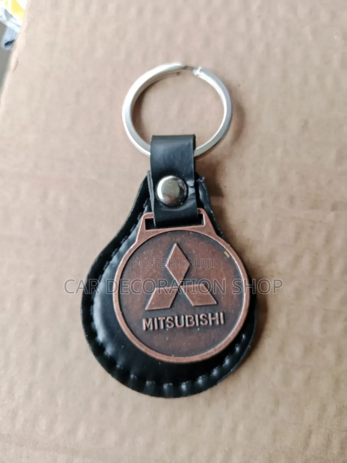 Mitsubishi Leather Moulded Key Chain
