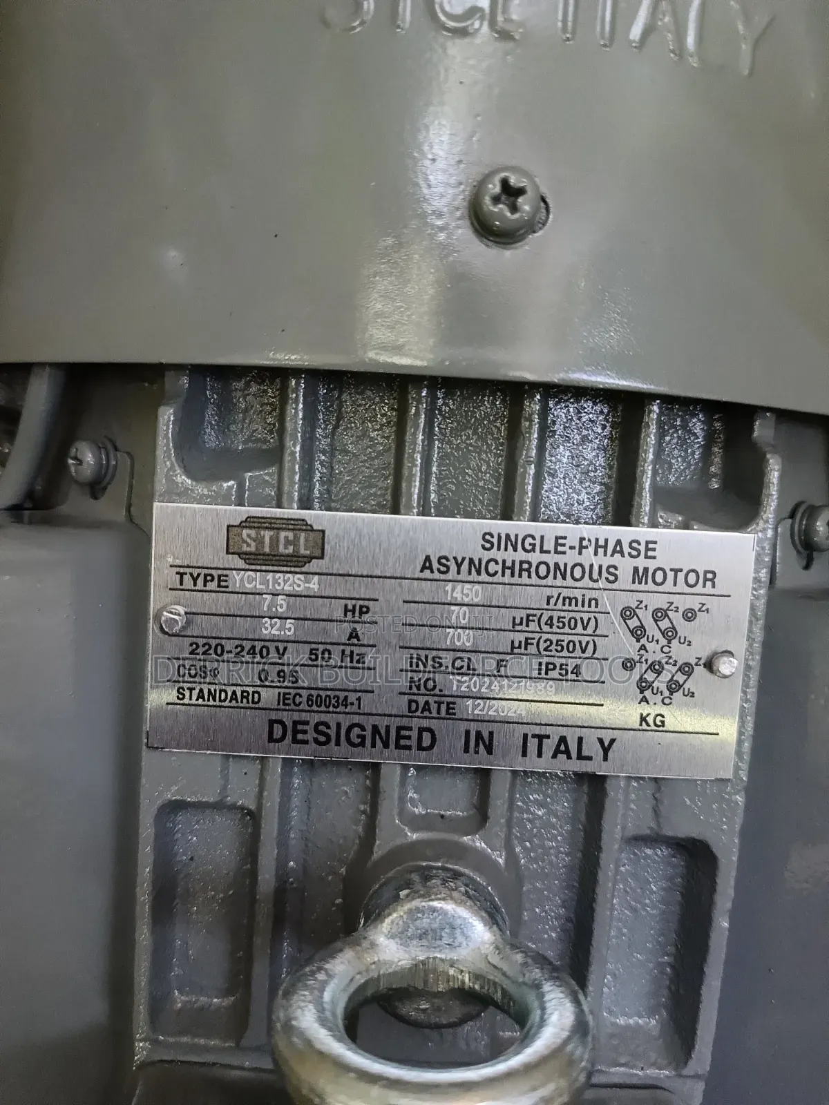 Asynchronous STCL Single Phase Low Speed 7.5hp Electric Motor