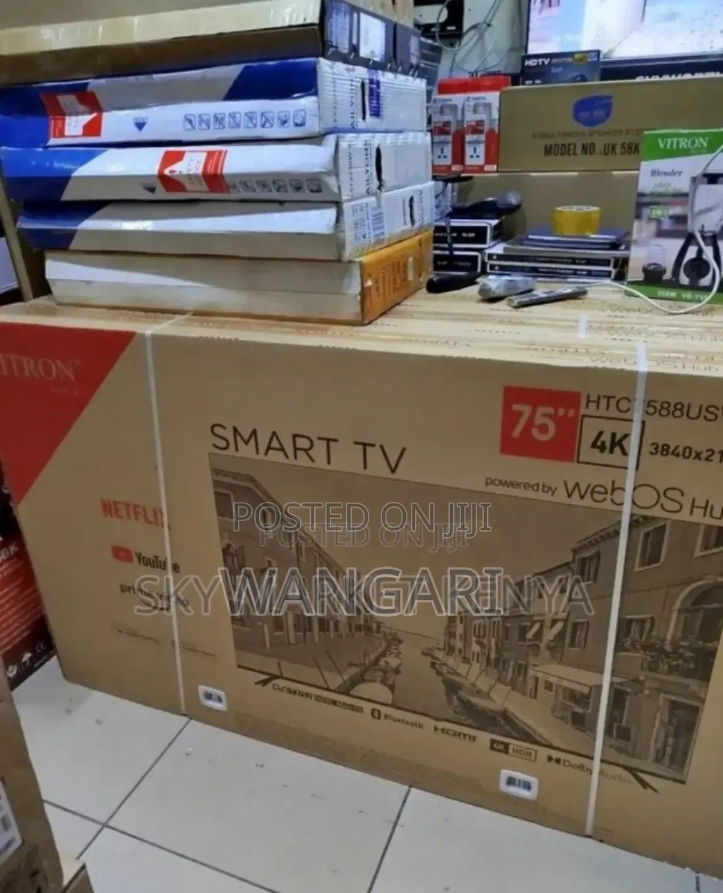 With Free Wall Mount Vitron 75inch Smart Tv