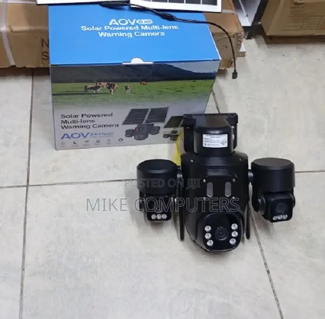 Pan, Tilt Zoom (Ptz) Triple Lens 4g Solar PTZ Camera