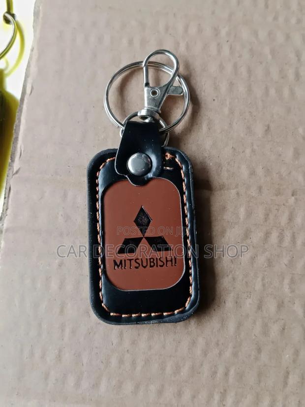 Mitsubishi Cars Customized Leather Key Chain Holders