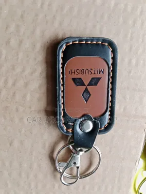 Mitsubishi Leather Look Key Chain