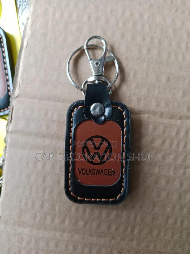 Volkswagen Metal Chipped Leather Key Chain