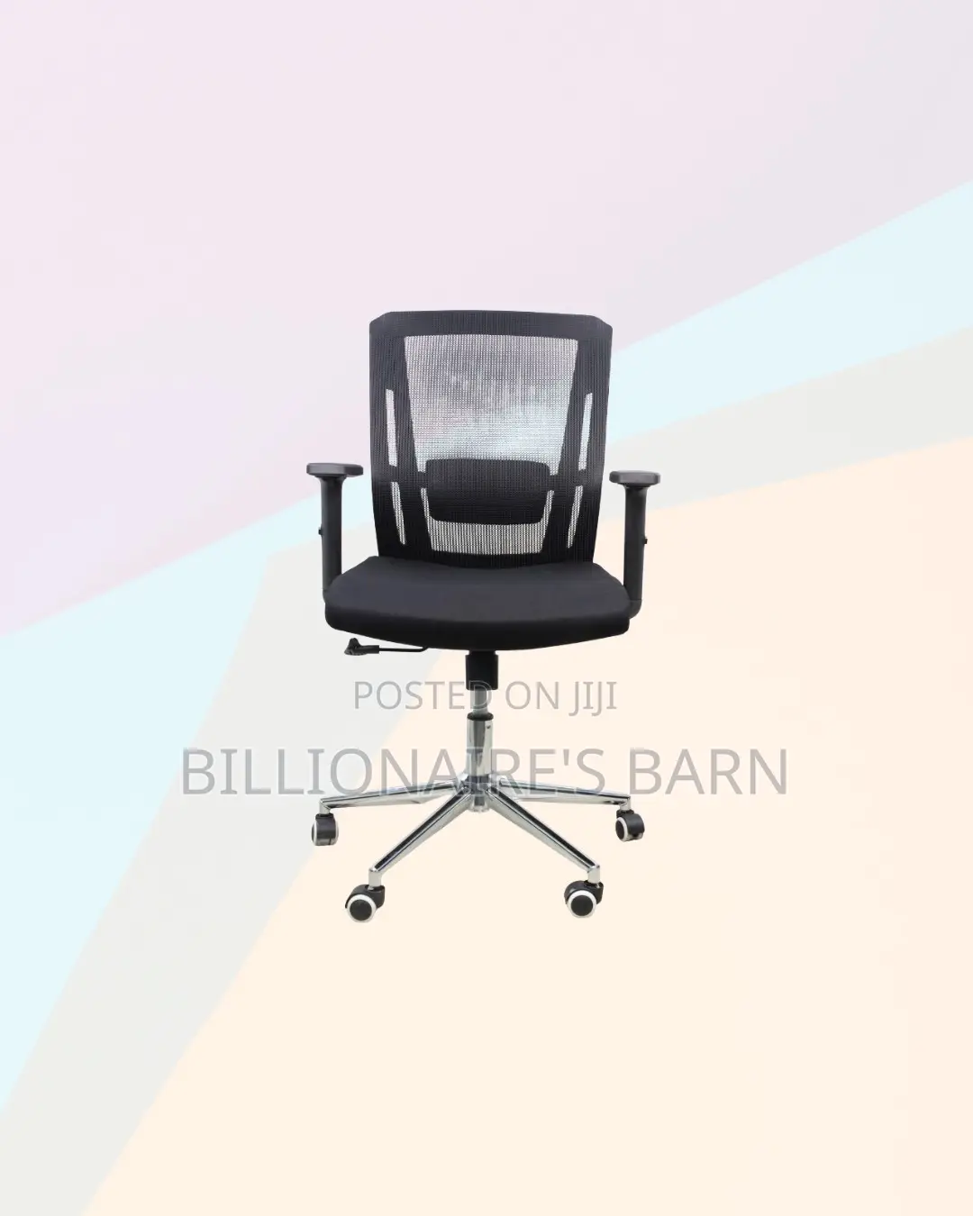 The Barn Origin Chair Mid Back Chrome Base Durable Adjustable