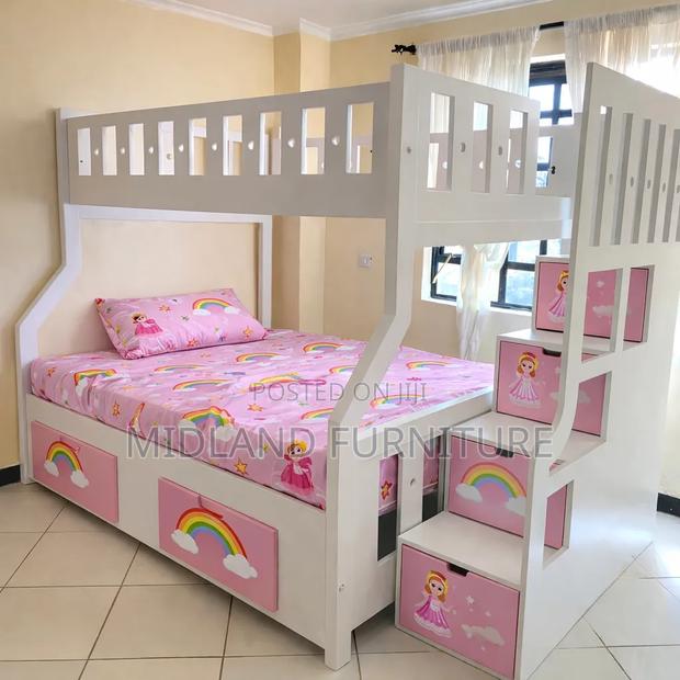 Kids Bunk Bed With Storage Stairs – Themed Design (Customizable) - thumbnail 2