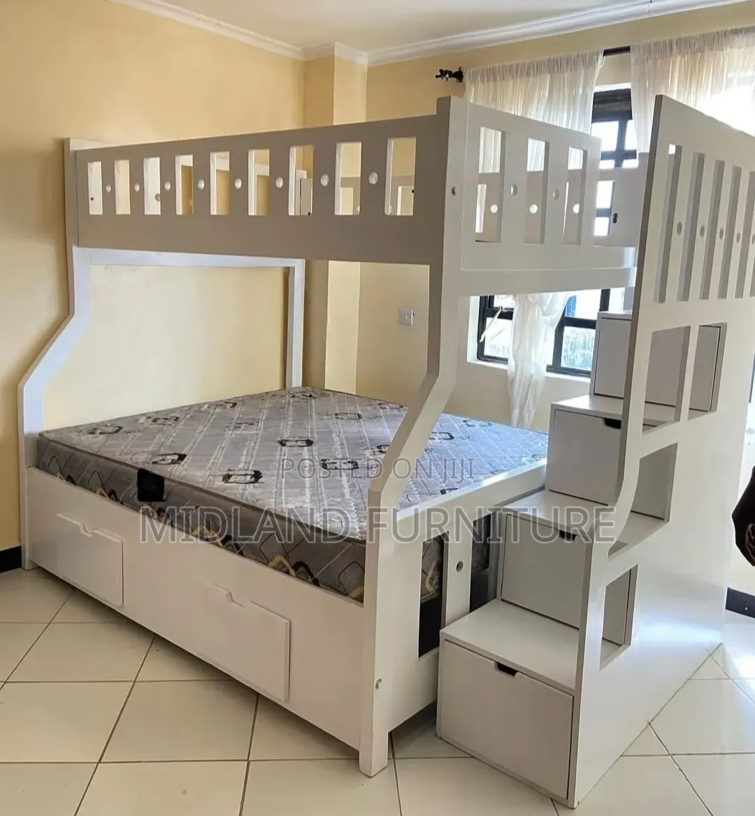Kids Bunk Bed With Storage Stairs – Themed Design (Customizable)