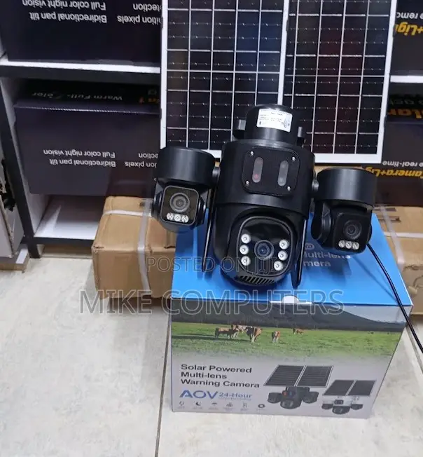 Triple-Lens 4g Solar-Powered PTZ Security Camera