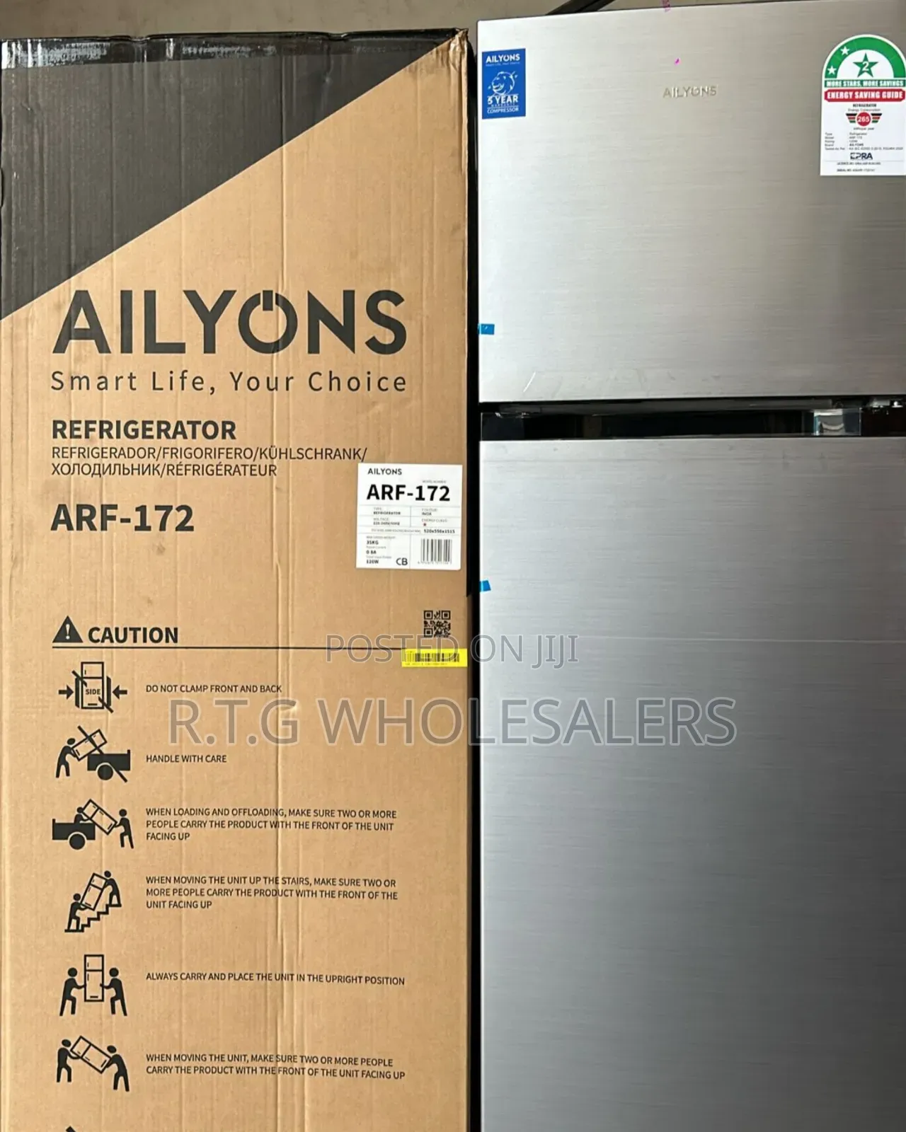 Ailyons 172l Double Door Refrigerator Compact Design
