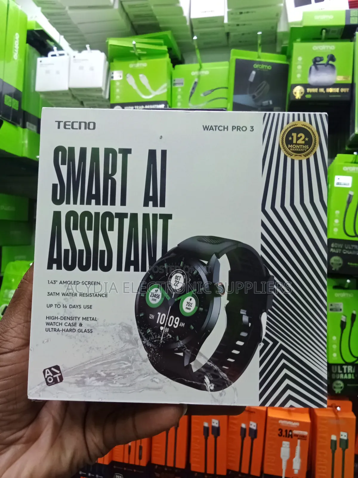 Tecno Watch Pro 3 With Smart Ai Assistant, 1.43 Amoled Display