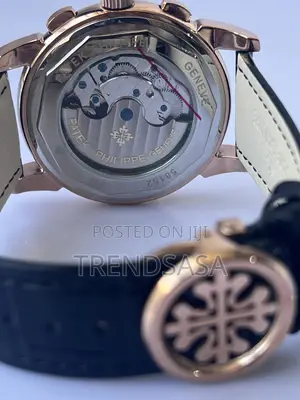 Patek Philippe Perpetual Calendar Black Dial Clear Stones