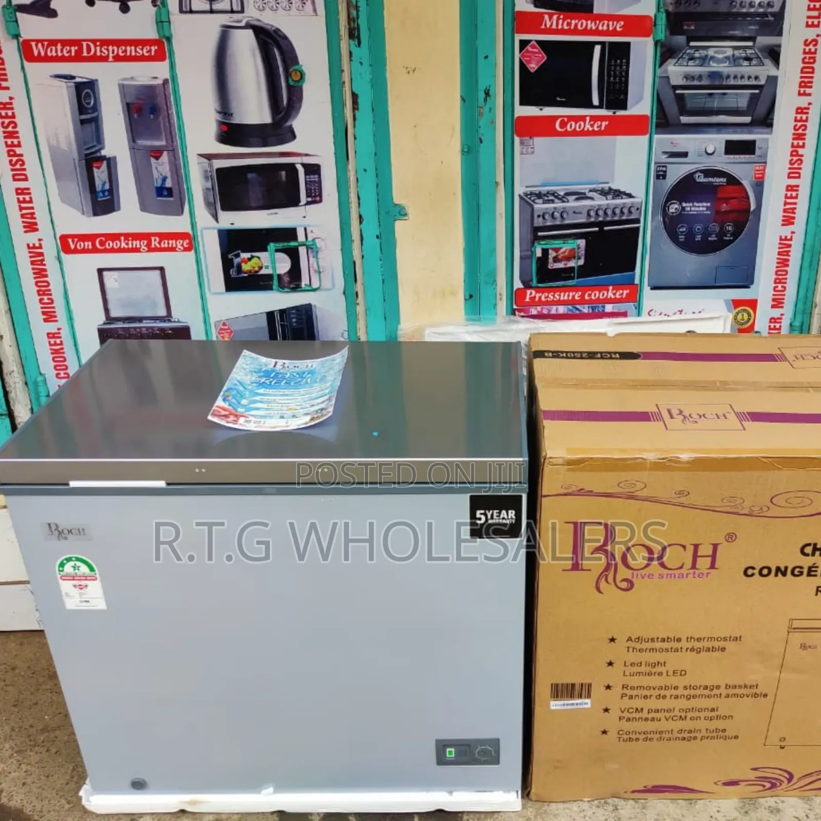 Roch 200l Deep Freezer 250kb Energy Saving With Led Light
