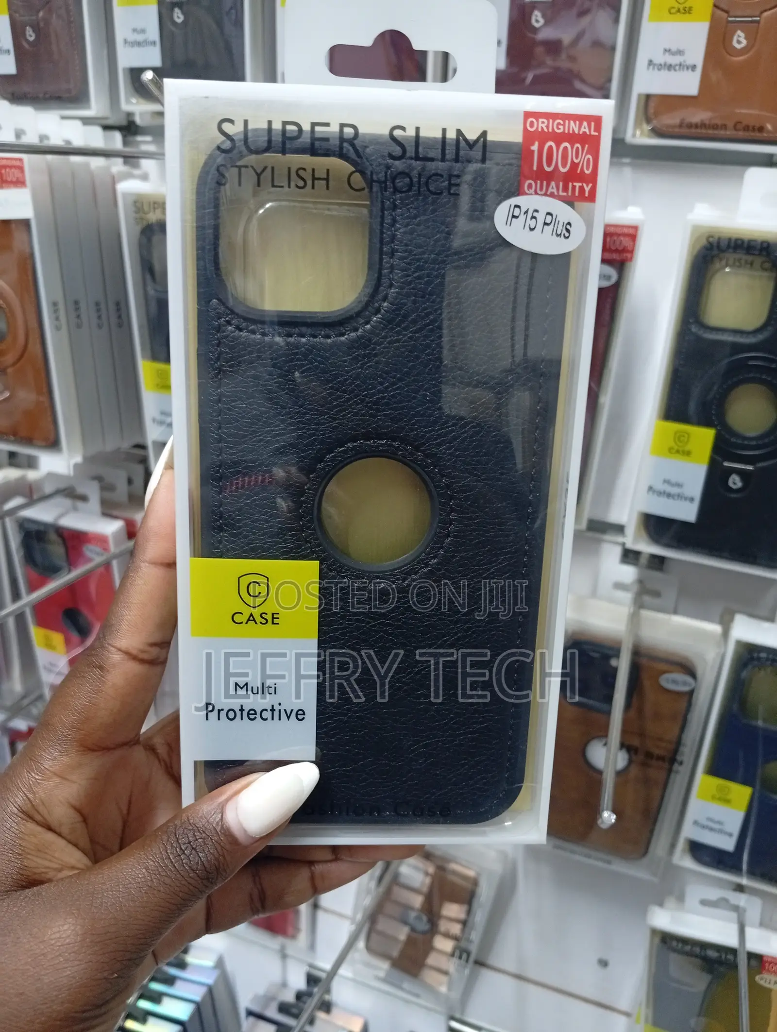 iPhone 15 Plus Pu Leather Back Case