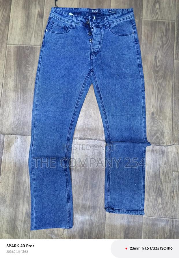 Quality Casual Denim Plain Slim Fit Jeans Trouser - thumbnail 3