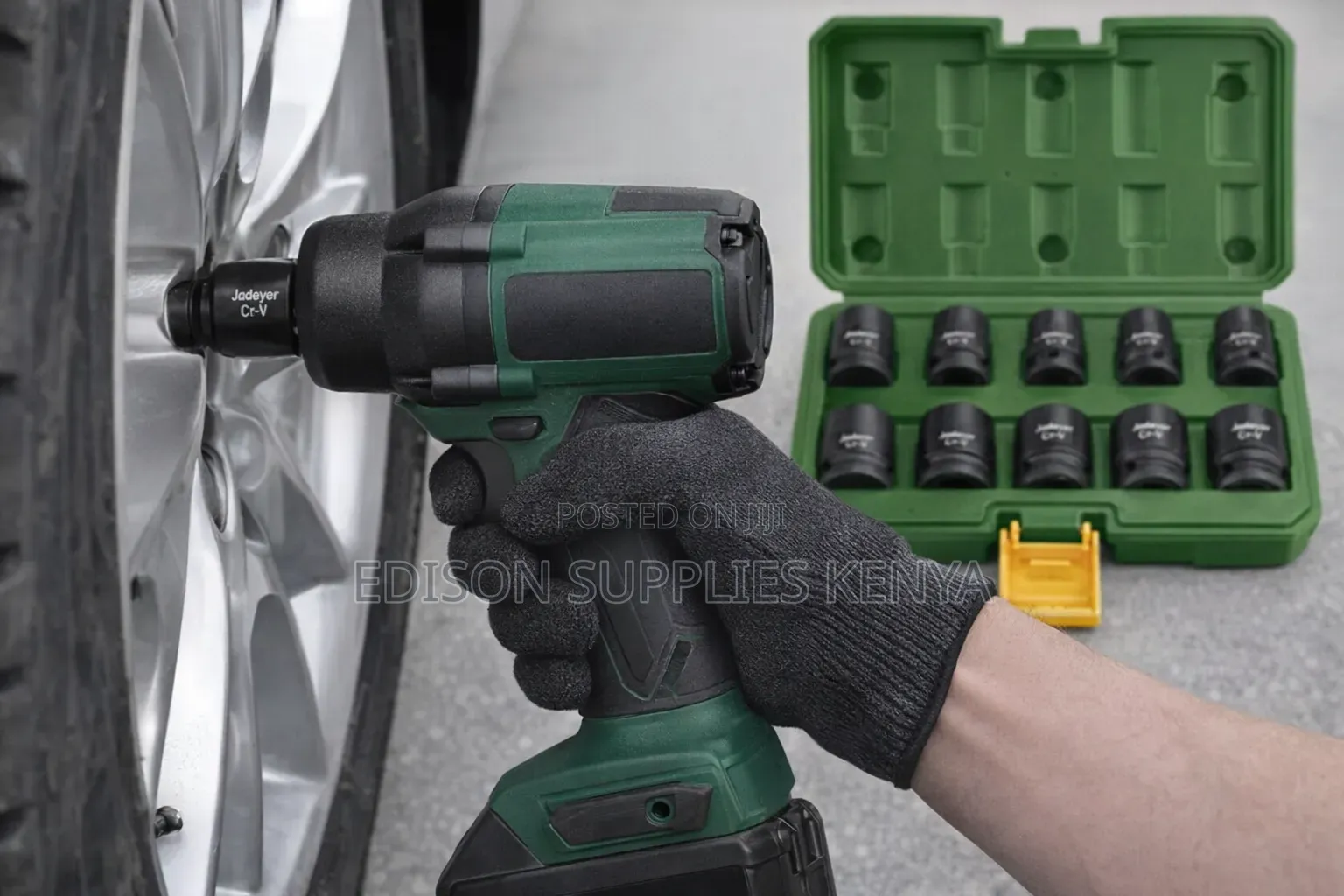 Jadever 1/2" Drive Impact Socket Set for Impact Wrenches Tire Repair