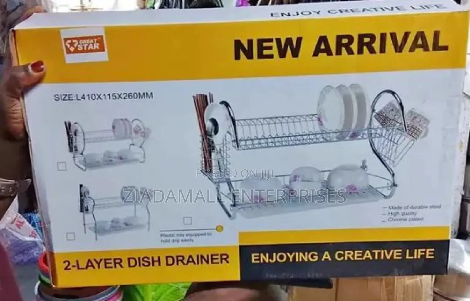 Dish Rack Durable and Stylish Nunix 2-Tier Dish Rack for Everyday Use