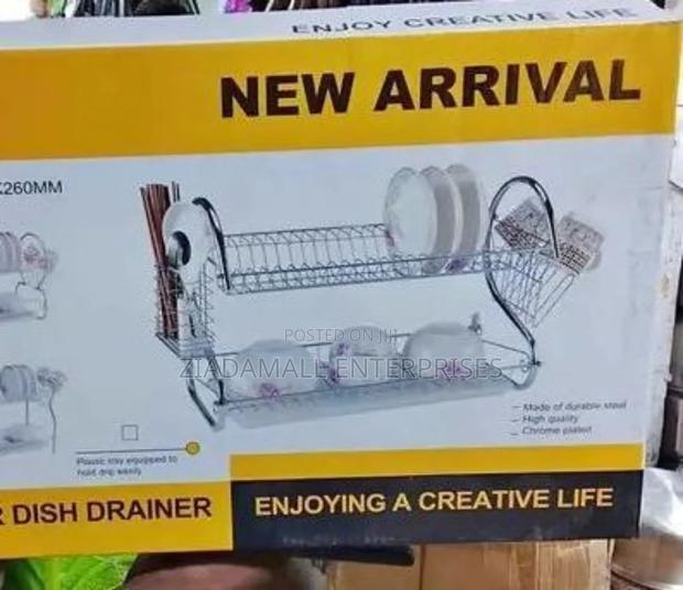 2 Tier Dish Rack Nunix 2-Tier Dish Rack With Multi-Functional Design - main view