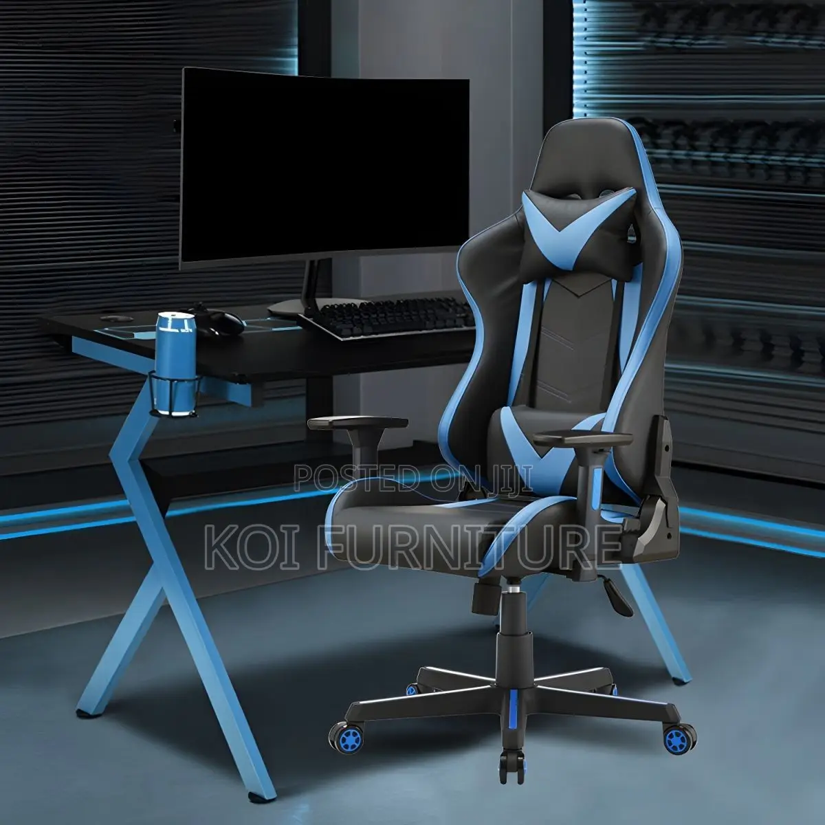 Office Chairs; High Back Gaming Executive Fabric Leather Seat