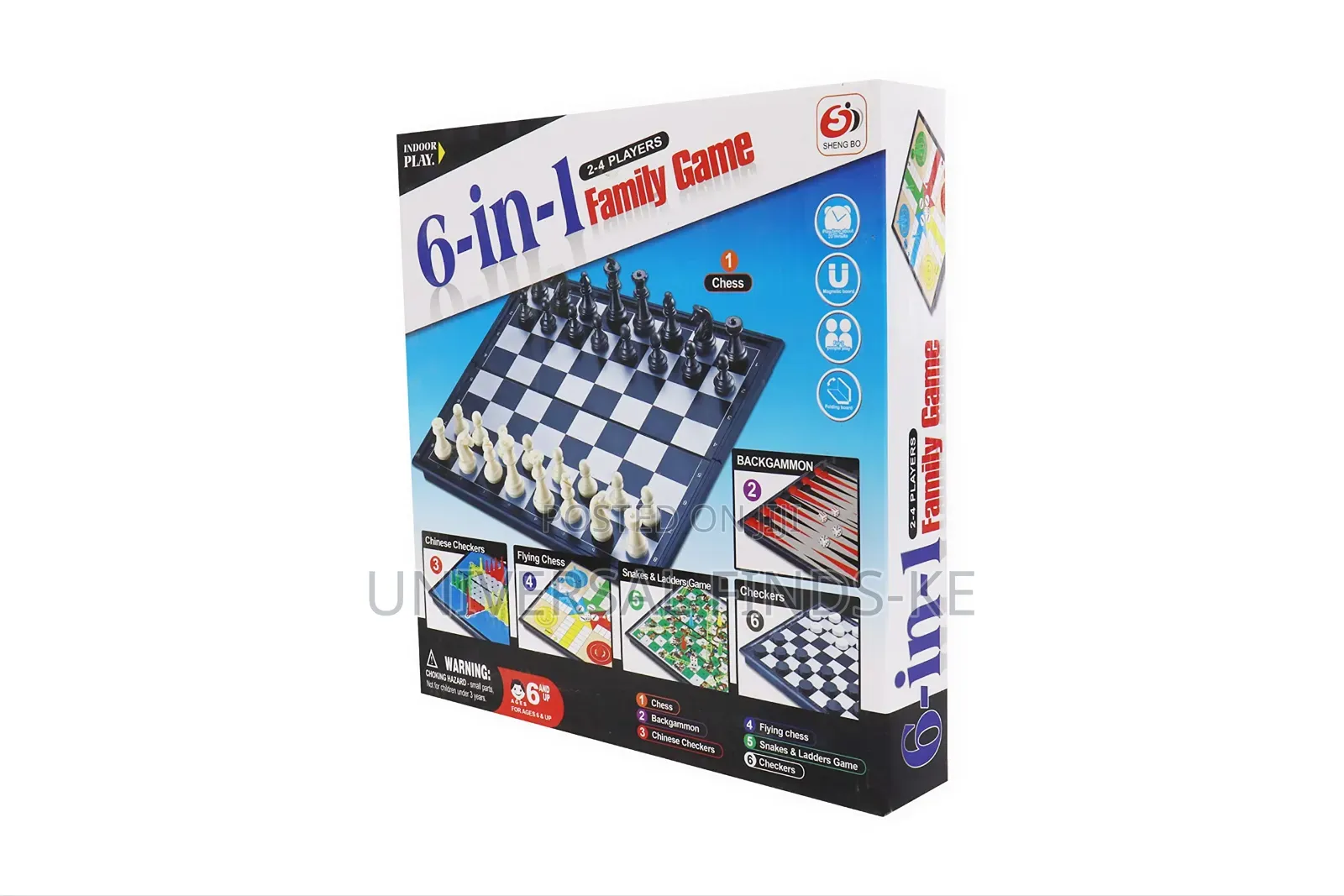 6 in 1 Combination of a Family Board Game