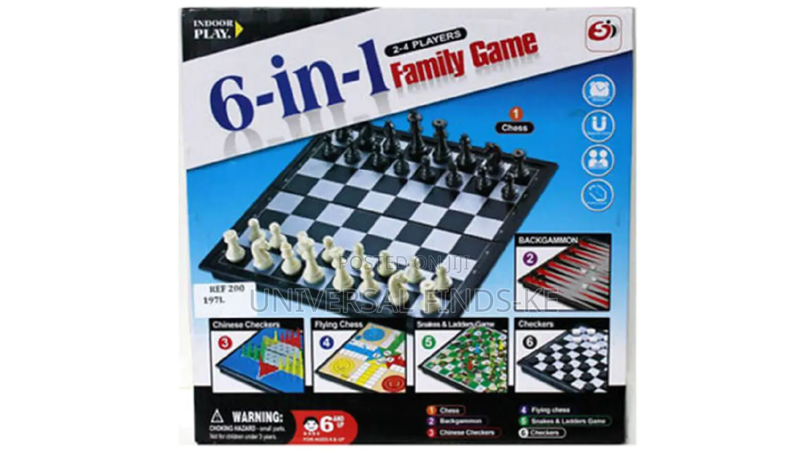 6 in 1 Combination of a Family Board Game