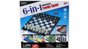 6 in 1 Combination of a Family Board Game
