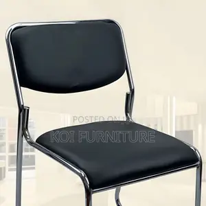 Office Chairs; Stackable Black Mid Backrest Visitors Catalina Seat