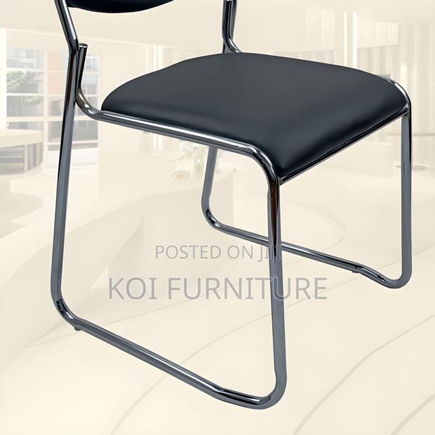 Office Chairs; Stackable Black Mid Backrest Visitors Catalina Seat - thumbnail 6