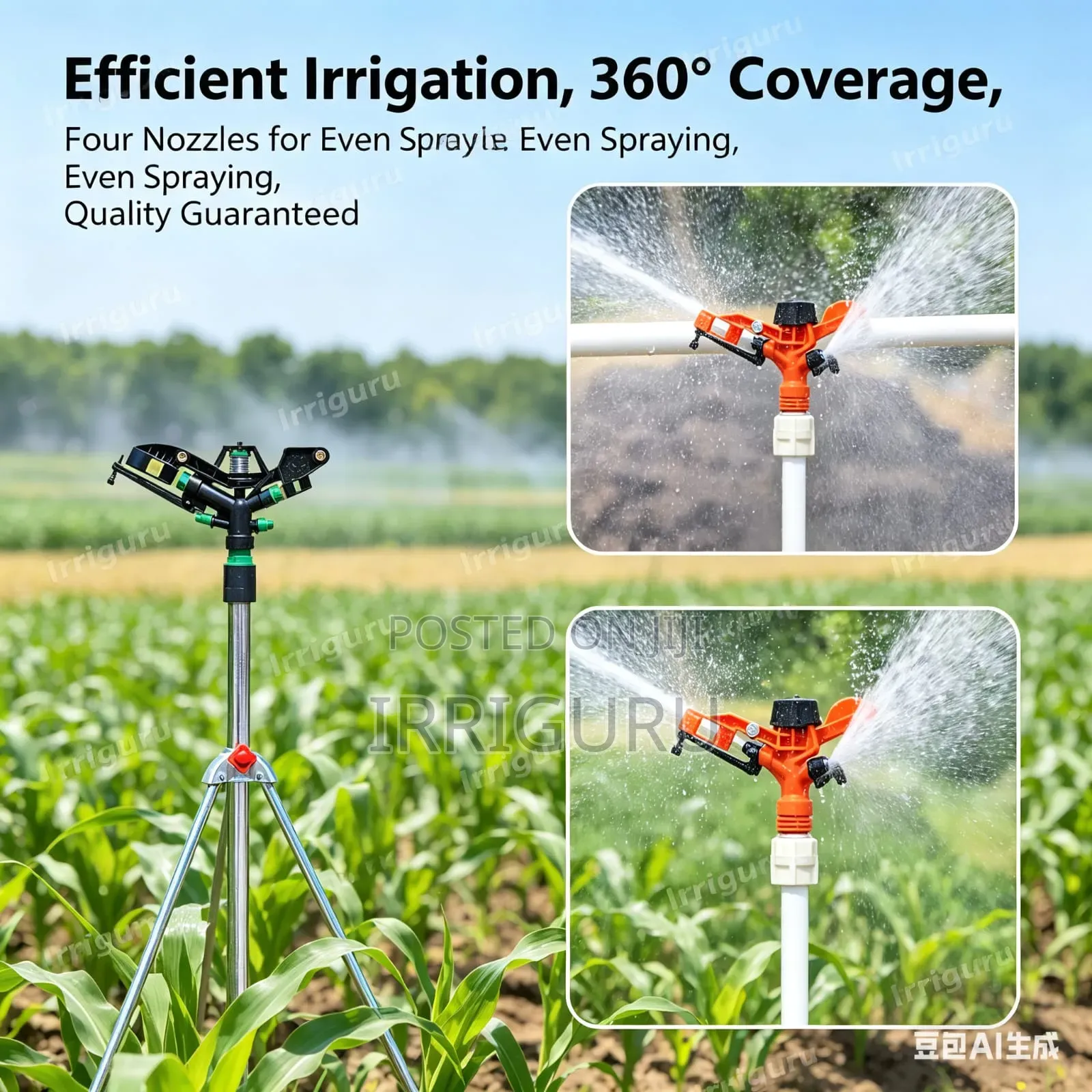 Eefficient Irrigation 360° Coverage