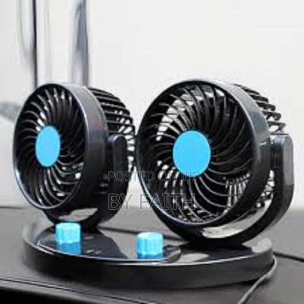 Twin Head Adjustable Usb 360 Degree Rotating Car/Desktop Cooling Fan