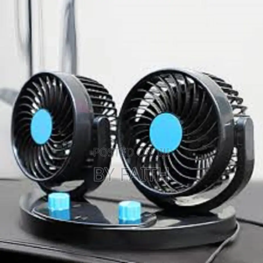 Twin Head Adjustable Usb 360 Degree Rotating Car/Desktop Cooling Fan