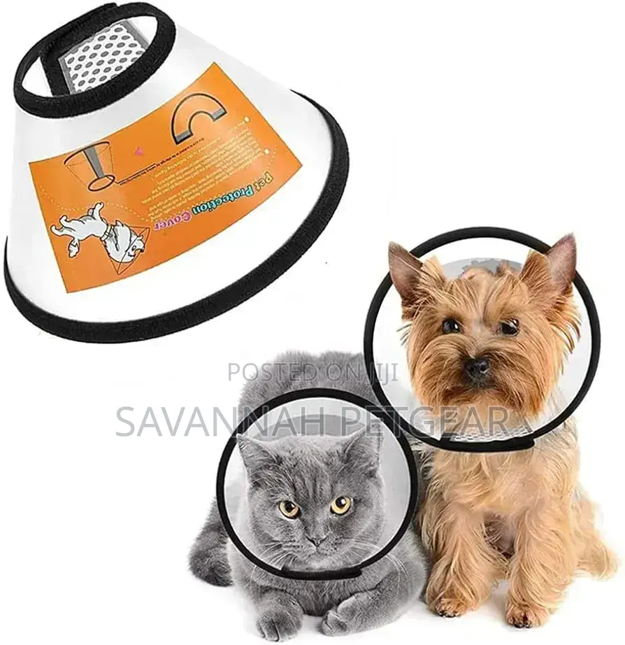 Adjustable Recovery Pet Cone, Post Surgery Plastic Elizabethan Collar