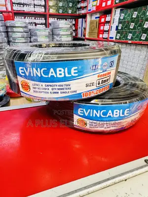 Evincable 6.0mm Black Single Core Wiring Cable 90m – Trusted Cable