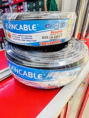 Evincable 6.0mm Black Single Core Wiring Cable 90m – Safe Efficient