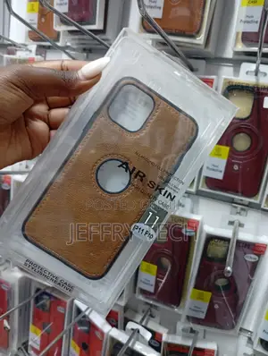 iPhone 11 and iPhone 11 Pro Brown Leather-Textured Back Cover,