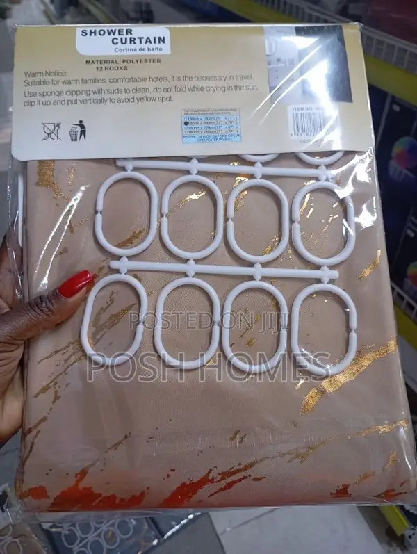 Decorative Quality Brown Shower Curtains