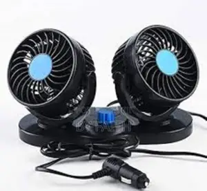 High Power Double Head Car Fan]#[#[