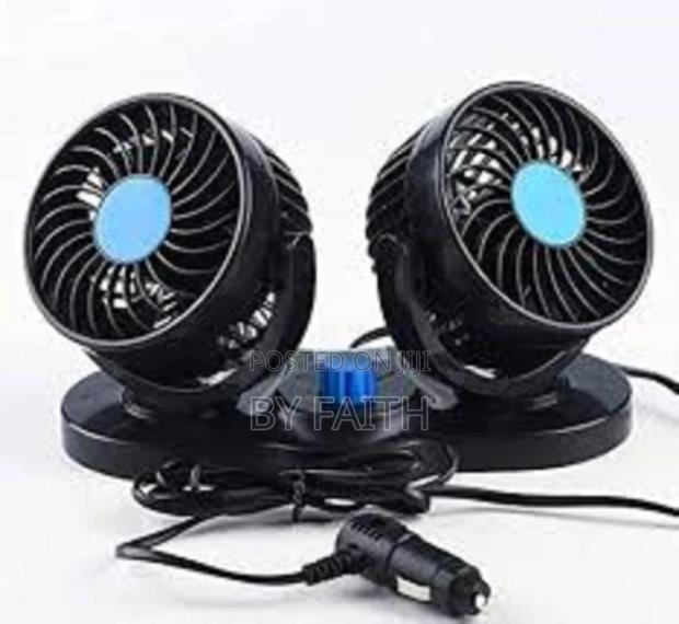 High Power Double Head Car Fan]#[#[ - main view