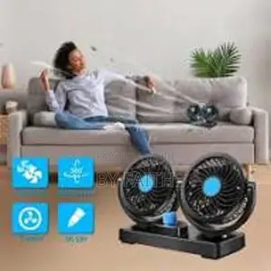 Twin Head Car Fan* /*
